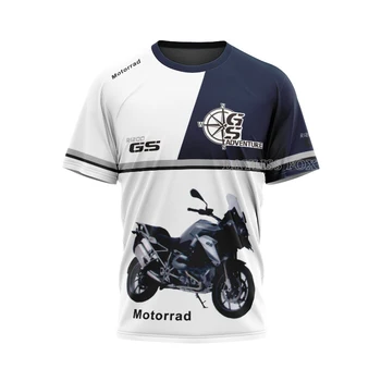 R1200 GS Alb/Albastru Motociclete AVENTURA Motos Locomotiva de Echitatie Rapid Uscat Pentru BMW Motorrad Motocross Vara T-shirt Mens