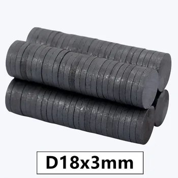 10-30 buc/lot Y30 Disc Magnet de Ferită 18*3 mm magnet Permanent 18mm x 3mm Negru Rotund Difuzor cu magnet 18x3 mm