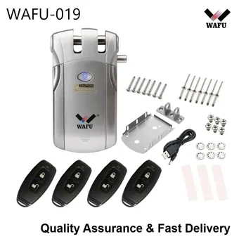Wafu 019 Wireless wifi Inteligent de Blocare de la Distanță de Control BT Electronice Ușa de acces fără cheie de Blocare Invizibil 433MHz Telefon de Control Blocare de Amprente