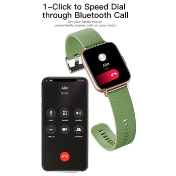 2022 Nou Ceas Inteligent Femei 1.7 Inchs Ecran Tactil Complet Personalizate de Apelare Răspuns la Apel Ceasuri Bărbați Impermeabil Smartwatch Pentru Android IOS