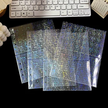 10buc A5 Laser Fișier Transparent Suport Notebook cu 6 Găuri de Frunze Vrac DIY Document Sac Liant Inele de Depozitare din PVC Obligatoriu Folder