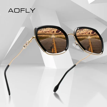 AOFLY Pătrat Polarizat ochelari de Soare pentru Femei BRAND de Lux de DESIGN de Moda Supradimensionate de Conducere ochelari de Soare Pentru Femei Ochelari de Călătorie UV400