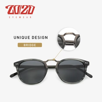 2020 Acetat de ochelari de Soare Sculptat Proiectare Pod Aliaj Ochelari de Soare Clasic de Ochelari de Bărbați, Femei de Stil Transparent Cadru AT8126