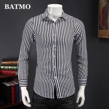 BATMO 2021 new sosire de înaltă calitate, cu dungi camasi casual barbati,de sex masculin tricou,plus-size M-7XL