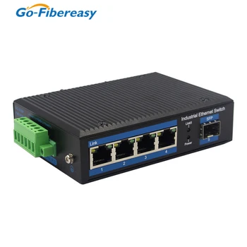 Industrial PoE Fibre Switch Gigabit 1/2/4Port 10/100/1000Base-T RJ45 la 100/1000Base-X SFP Slot PoE+ Ethernet, Fibra Optica Switch