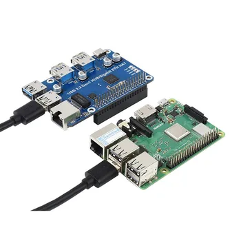 Raspberry Pi placă de Expansiune USB 3.2 Gen1 Și Gigabit Ethernet HUB PĂLĂRIA 3 x USB 1 x Gigabit ETH Driver-Gratuit pentru Raspberry Pi