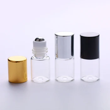 100 buc/lot 2 ml Ulei Esențial de Sticla de Parfum din oțel Inoxidabil și Sticlă Roll On Durabil Pentru a Călători Container Cosmetice