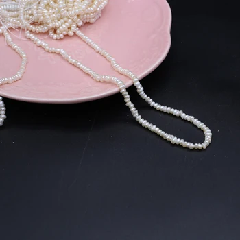 Naturale de apă Dulce Pearl Margele Albe Aplatizată Parțială Gaura Liber Perle Pentru DIY Brățară Colier Bijuterii Accesorii Face