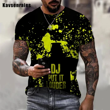 Muzica DJ 3D Imprimate T-shirt pentru Bărbați/Femei de Vară Fierbinte de Vânzare Casual, O-Neck Streetwear T-shirt Harajuku Topuri