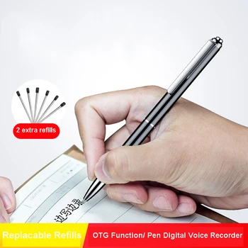 Înregistrare profesionale Pen Portable Recorder de Voce Dictafon Digital de Sunet Dispozitivului de Înregistrare Lungă perioadă de Timp Recorder Audio 32GB 64G 128G