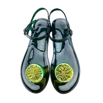 2022 Nou-veniți Vara Pantofi Doamnelor Sandale Drăguț Femeile Fructe Jeleu de Culoare Non-alunecare Pantofi Moi тапочки SHW100