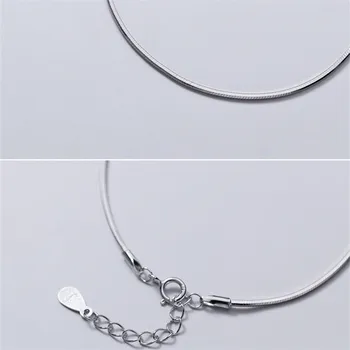 VREA Minimalist Argint Snake Os Brățară Farmec&Brățară pentru Femei Reale Argint 925 Viața de zi cu Zi Teen Bijuterii Cadou