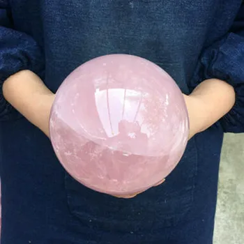 Glob de cristal Natural Rose Quartz Sfera Bijuterie de Piatra Sfera Reiki de Vindecare 400-1500g
