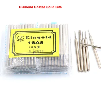 Șlefuitorul de Diamante Acoperite Solid Biți Pietre de Foraj Ac 0.4 mm, 0.6 mm, 0.8 mm, 1.0 mm, 1.2 mm, 1.4 mm, 1.6 mm, 1.8 mm