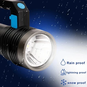 Super Bright LED-uri Proiector Portabil rezistent la apa Lanterna Power Display-Built-in Baterie COB Lampă de Lucru Lanterna Pentru Camping