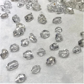 Naturale Cristal Herrkimer Diamant Dublu Sfat cu Diamante Stralucitoare Punct de Vindecare de Energie Piatra Decor Acasă DIY