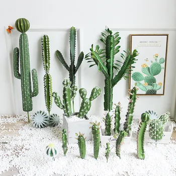 60cm Artificiale Plante Cactus Spuma de Spin Mingea Deșert Copac Mare Tropicale Ramură de Copac Fals Suculente Cactus Pentru Home Decor Gradina