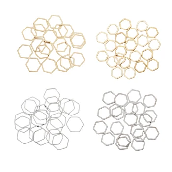 20 de Metal Farmece Pandantive Cercei Legăna Hexagon Inele, Pentru Bijuterii DIY Face