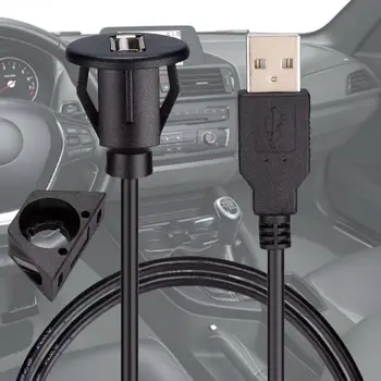 Practic Universal Dual Socket tabloul de Bord Adaptor USB Accesorii Auto USB, Cablu de Transfer Usb Cablu de Extensie