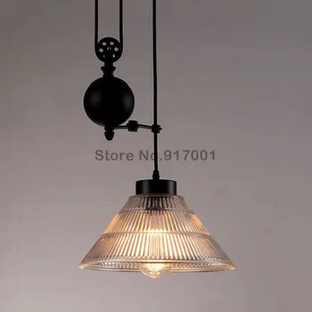Noi Nordic Mansardă în Stil Vintage Scripete Lumina Pandantiv de Iluminat Industrial Edison Pandantiv Lampă pentru Home Deco Scripete Corpuri de iluminat