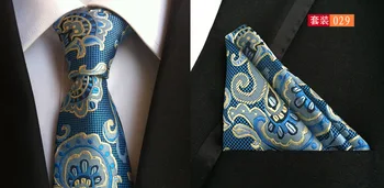 Violet Albastru Bărbați Clasic de Cravata Matase Noutate Geometrice de Flori la 100 de Stiluri de Cravată, Batistă Seturi pentru Bărbați Nunta de Afaceri Legături de Partid