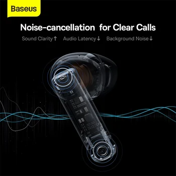 Baseus E9 TWS Bluetooth 5.3 Căști 4-mic Sistem ENC HD Asteptare 10 minute de Încărcare Rapidă Wireless Căști