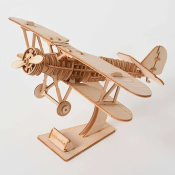 Unelte mecanice Inginerie Modele de Ambarcațiuni din Lemn Setul de Puzzle 3D Pentru Copii Adulți Asamblare Model Jocuri Nave Tren Avion Animale