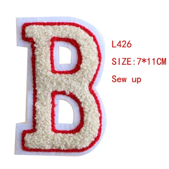 1 Buc a,B,F,M,W litere limba engleză Prosop brodat pictograma de Fier pe Patch-uri pentru Haine DIY Dungi Haine Mozaic Insigne Personalizate