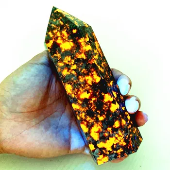 Minerale Naturale Piatra Yooperlite Crytal Turn De Decor Acasă Geme Puternic De Energie Chakre WIcca Spirituală Reiki Bagheta Punct