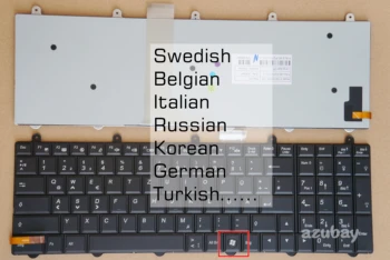Suedeză, finlandeză, germană, coreeană Tastatura Pentru Aftershock X17s V132150AK3 V132150AK1 6-80-P2700-011-3 6-80-P2700-011-3R tasta windows Dreapta