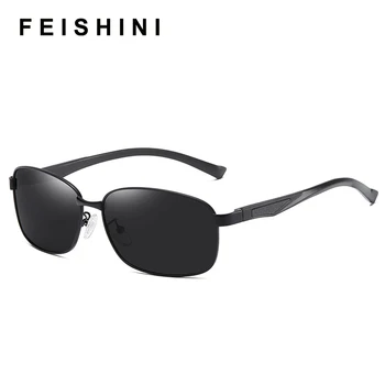 FEISHINI Halley Metal Dreptunghi ochelari de Soare Barbati Polarizati de Brand Designer de Ochelari Om de Conducere Nuante de Protecție UV
