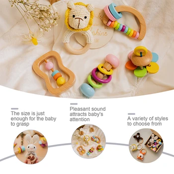 1 Set Croșetat Pentru Copii Jucării Zornăitoare Animal Înțelegere A Juca Jocul Dentiție Copil Muzicale Timpurii Montessori Cărucior Jucărie Cadouri