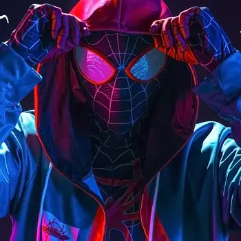 Anime Spiderman Miles Morales Cosplay Costum de Imprimare 3D În Versetul Om-Paianjen Halloween Zentai Body Pentru Copii Adulti