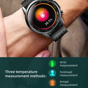Sport Ceas Inteligent Bărbați Laser 650nm Ceas Terapie Hipertensiune arterială ECG PPG Temperatura Corpului Impermeabil Ceasuri de Fitness Pentru Android iOS