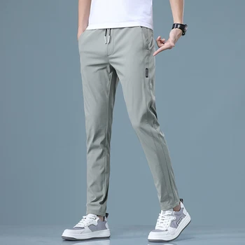 Barbati Casual Pantaloni Brand 2022 Primavara-Vara Moda Elasticitatea Culoare Solidă Pantaloni Oameni de Afaceri Clasic Pantaloni Slim Barbati 28-38