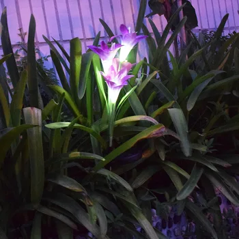 DUS Solar Lily Felinar Simulare Felinar în aer liber Gazon Decorativ Lampa Panou Solar Lampa de Iluminat Gradina Introducerea Gazon Lumina