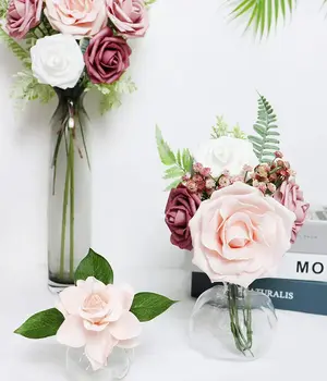 Mefier Casă Flori Artificiale Combinate Delicate de Vis Fard de obraz Fals Flori cu Tulpina pentru DIY Nunta Petrecere Acasă Decoratios