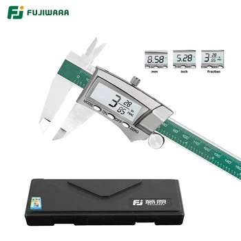 FUJIWARA 0-150mm Display Digital din Inox Etrier 1/64 Fracțiune/MM/Inch LCD Electronice Șubler cu Vernier