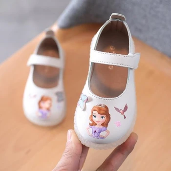 Disney pentru Copii-Desene animate Printesa Sofia Fata de Non-alunecare Moale Sandale cu talpă de Moda Pantofi de Plaja Pentru copii Petrecere Dimensiunea 13-18.4 cm
