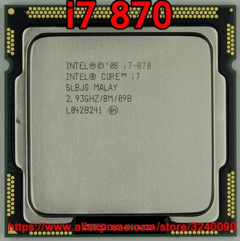 Original Intel Core i7 870 Quad Core 2.93 GHz LGA1156 8M Cache 95W i7-870 Desktop CPU transport gratuit rapidă navă