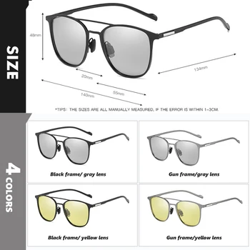 Brand de Design Ultrausor Pătrat Fotocromatică ochelari de Soare pentru Barbati Polarizati pentru Femei Ochelarii de Condus Zi de Viziune de Noapte zonnebril heren