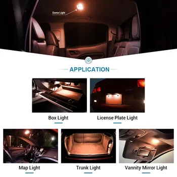 Galben Bec LED 194 168 T10 2825 W5W 1800K 5630 SMD Pentru Interior Auto Harta Dom Usa Portbagaj Lumina