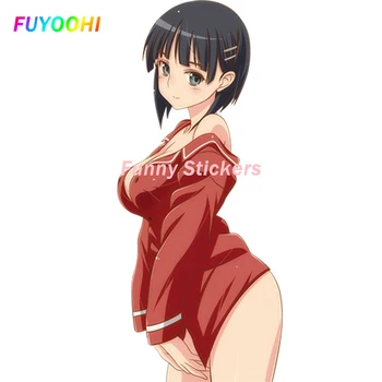 FUYOOHI Juca Autocolante Sexy Fată Anime Masina Autocolant PVC Bara de Parbriz rezistent la apa Accesorii Auto Decal Masina Decor