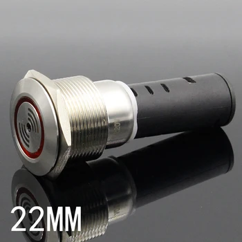 1buc Intermitentă buzzer 22mm metal, puls, rezistent la apa ulei bandă roșie lampă cu LED-uri intermitente buzzer 12V/24V/220V