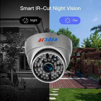 BESDER Iluminare SONY IMX307 Senzor de Camera IP 2MP FULL HD 1080P CCTV Dome anti-Vandal-proof Impermeabil Cameră IP de Exterior