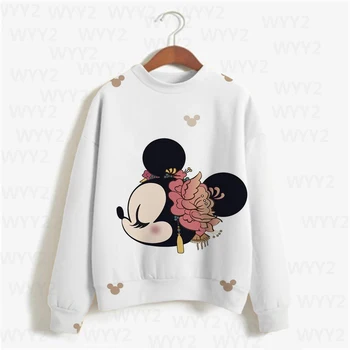 Femei Tricou Disney Geaca de Haine Hanorac Femei Lungă cu mâneci Pulover Disney Minnie Mickey Mouse Topuri Femeile
