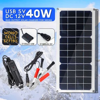 400W Panou Solar 12V Monocristalin de Alimentare USB Portabil în aer liber Celule Solare Masina RV Nava Camping Drumetii Călătorie Încărcător de Telefon
