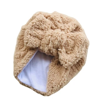 Arc Solid Nod Copil Indian Pălărie Turban Nou-Născut Gros De Iarna Mai Cald Cap Căciuli