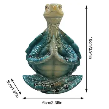 Meditând Figurine Creative Ședinței De Yoga Țestoasă În Poziție Meditativă Rășină Figurina Ornament De Gradina Cel Mai Bun Art Decor Pentru