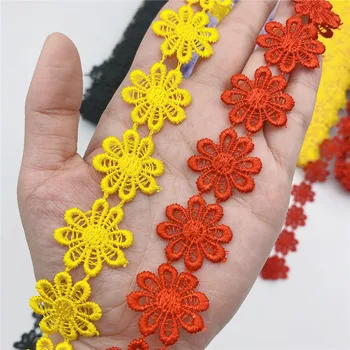 Colorat Daisy Floare Dantelă Asieta Tricotat de Mireasa Brodate Manual DIY Mozaic Panglică Consumabile de Cusut Meserii